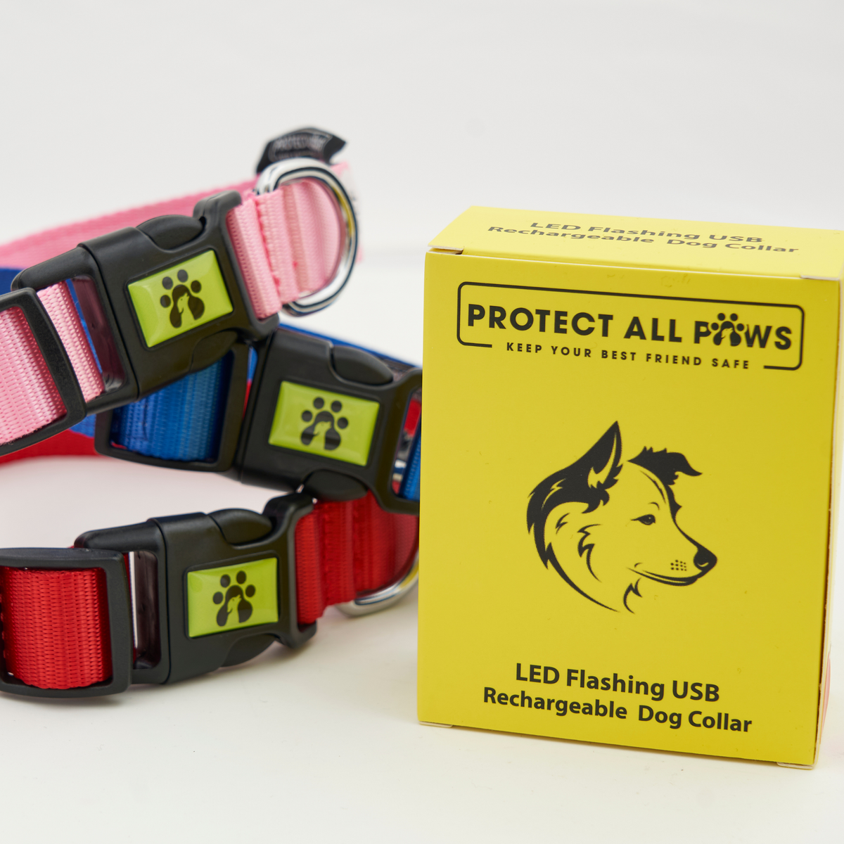 Premium LED Flashing Dog Collars — Protect All Paws